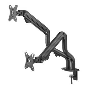 Držiak Gembird MA-DA2-02, dual, pre monitor, naklápacie, pre uhlopriečky 17"-32”, nosnosť 8kg čierny

