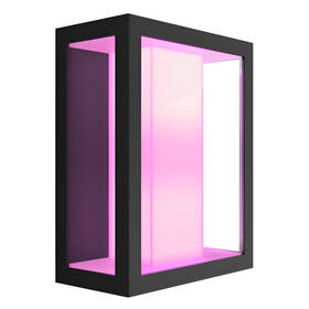 Nástenné svietidlo Philips Impress White and Color Ambiance, nástenné štvorcové čierne

