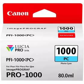 Cartridge Canon PFI-1000 PC, 80 ml, foto azúrová 


