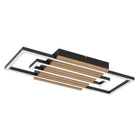 LED stropné svietidlo Rabalux Noxelle 71456 čierne/drevené

