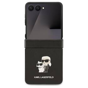 Kryt na mobil Karl Lagerfeld PU Saffiano Karl and Choupette na Samsung Galaxy Z Flip 7 čierny

