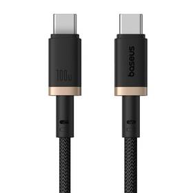 Kábel Baseus Dura USB-C/USB-C, 100W, 1m čierny/zlatý

