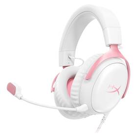 Headset HyperX Cloud III biely/ružový

