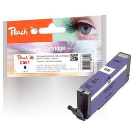 Cartridge Peach Canon CLI-581, 5,6 ml - foto modrá 

