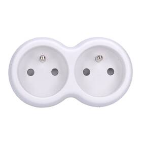 Rozbočovacia zásuvka Solight 2x zásuvka, max. 3680W sivý/biely

