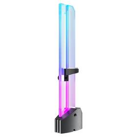 Držiak 1stCOOL GPU Standing Holder Al Magnetic AURA aRGB priehľadný

