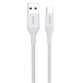 Kábel Epico USB-A/USB-C, PD 18 W, 0,3 m biely

