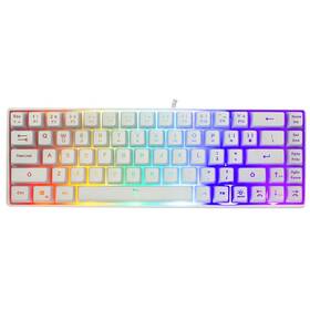 Klávesnica White Shark RONIN, US layout biela

