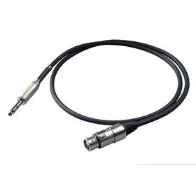 Kábel Proel XLR/6,3mm Jack, F/M, bulk, 5m čierny

