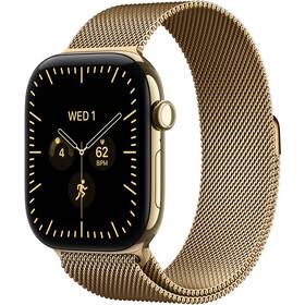 Inteligentné hodinky Apple GPS + Cellular 46 mm zářivě zlatý titan, zářivě zlatý milánský tah - S/M 

