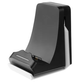 Dokovacia stanica FIXED pre ovládač DualSense PlayStation 5 s hákom pre slúchadlá čierna/biela


