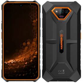 Mobilný telefón myPhone Hammer Iron V (TELMYAHIRONVXXLOR) čierny/oranžový