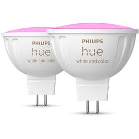 Inteligentná žiarovka Philips 6,3 W, MR16, GU5,3, White and Color Ambiance, 2 ks 

