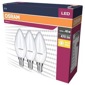 LED žiarovka Osram Classic B 40 4,9 W Frosted E14 teplá biela 

