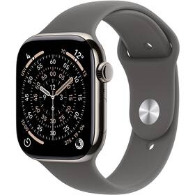 Inteligentné hodinky Apple GPS + Cellular 46mm prírodný titán - skalovo sivý športový remienok - S/M 

