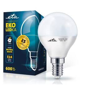 LED žiarovka ETA EKO LEDka mini globe 7W, E14, neutrálna biela 

