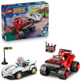 Stavebnica LEGO® Sonic the Hedgehog™ 77118 Silver a jeho auto vs. Knuckles a jeho monster truck 

