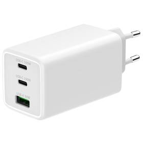Nabíjačka do siete WG GaN, 100W, 1xUSB-A/2xUSB-C biela

