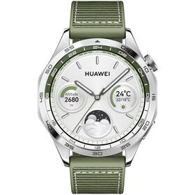 Inteligentné hodinky Huawei Watch GT 4 46 mm - Silver + Green Strap 

