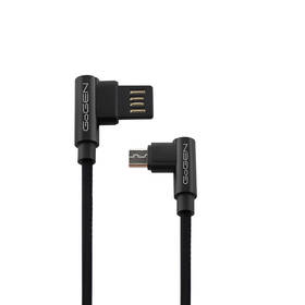 Kábel GoGEN USB/micro USB, 1m, obojstranný, opletený čierny

