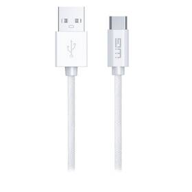 Kábel WG USB-A/USB-C, 3A, 2 m biely

