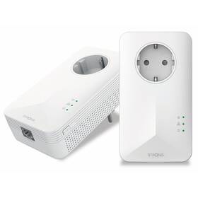 Sieťový rozvod LAN po 230V Strong sada 2 adaptérov Powerline 1000 DUO EU/ 1000 Mbit/s/ 1x LAN biely


