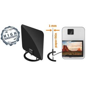 Izbová anténa SOMOGYI TV/DVB-T 52dB - FZ 52 čierna

