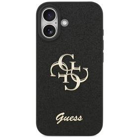 Kryt na mobil Guess PU Fixed Glitter 4G Metal Logo na Apple iPhone 17 čierny

