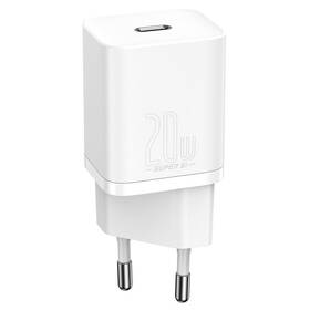 Nabíjačka do siete Baseus Super Si Quick Charger, 20W + USB-C/Lightning kábel 1m biela

