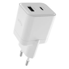 Nabíjačka do siete Allity GaN PD, 1x USB-C + USB 20W biela

