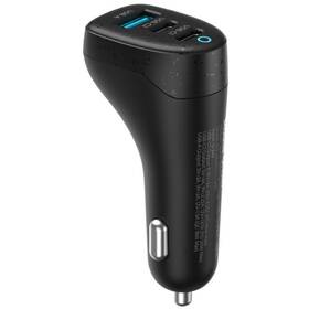 Adaptér do auta Mobile Origin CA25 100W,2x USB-C + USB-A čierny

