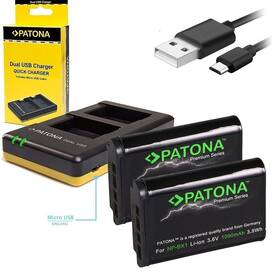 Nabíjačka PATONA Dual Quick Sony NP-BX1 + 2x batéria 1090mAh USB 

