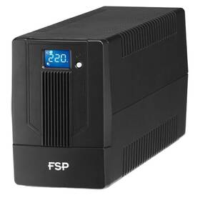 Záložný zdroj FSP iFP 800, 800VA/480W, LCD, line interactive čierny


