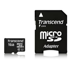 Pamäťová karta Transcend 16GB UHS-I U1 (45MB/s) + adapter 


