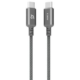 Kábel ADAM Elements CASA S120 USB-C/USB-C 60W, 1,2 m sivý

