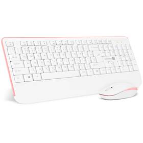 Klávesnica s myšou Connect IT Combo CKM-7801-CS, CZ/SK biela/ružová

