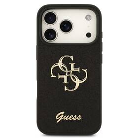 Kryt na mobil Guess Fixed Glitter 4G Metal Logo na Apple iPhone 18 Pro čierny

