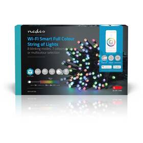 Vianočné osvetlenie Nedis SmartLife LED, Wi-Fi, RGB, 84 LED, 10 m, Android / IOS 
