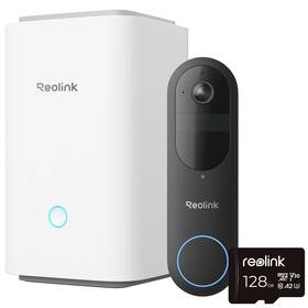 Videozvonček Reolink D340B + Hub 1 + 128GB microSD karta čierny


