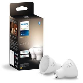 Inteligentná žiarovka Philips 4.2W, GU10, White, 2 ks 

