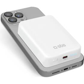 Powerbank SBS s podporou MagSafe USB-C 10 000 mAh biela

