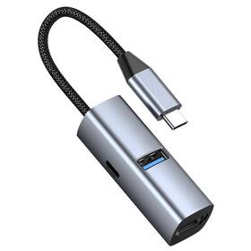 USB Hub Mobile Origin 3in1 CompactHub HB1 sivý

