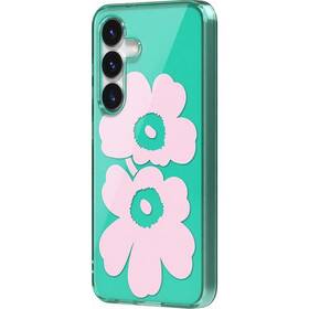 Kryt na mobil Samsung Unikko na Samsung Galaxy S25 zelený/ružový

