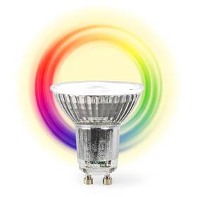 Inteligentná žiarovka Nedis SmartLife bodová, Wi-Fi, GU10, 345 lm, 4.9 W, RGB / Teplá - studená biela 

