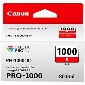Cartridge Canon PFI-1000 R, 80 ml červená

