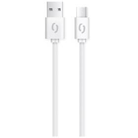Kábel Aligator USB/USB-C, 1m biely

