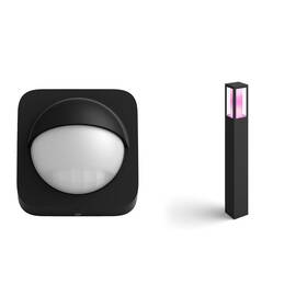 Svietidlo vonkajšie Philips Impress White and Color Ambiance, sloupek 77cm - černé + Detektor pohybu Outdoor (8719514342262) černé čierne

