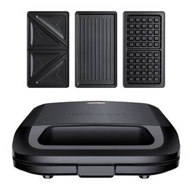 Sendvičovač Niceboy Snacker S3 Stainless Steel black čierny

