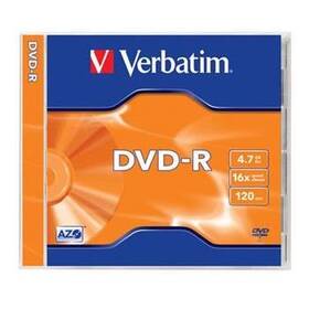 Disk Verbatim DVD-R 4,7GB, 16x, jewel box,1ks 

