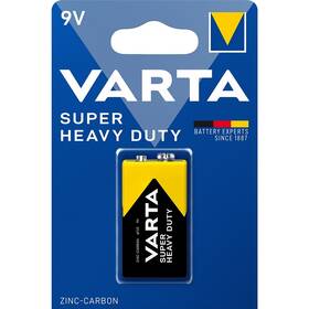 Batérie zinkovo-uhlíková Varta Super Heavy Duty 9V, 6F22, blister 1ks 

